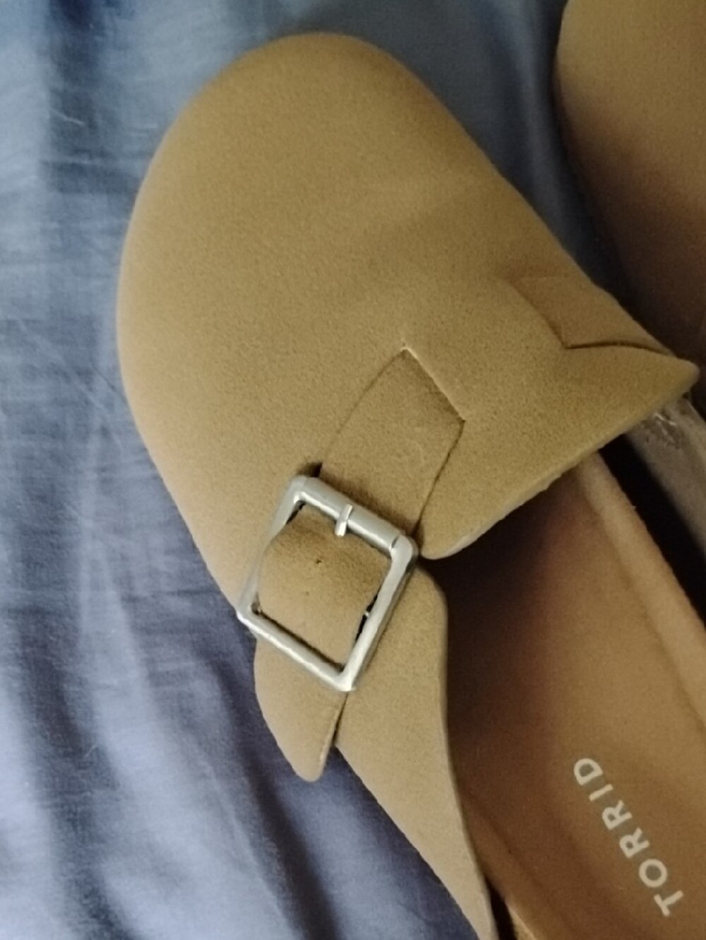 torrid Mustard Tan Buckle Slip-On Clogs - Picture 4 of 5